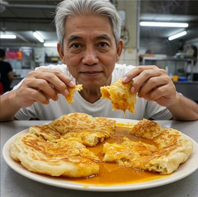 Orang duk mkn roti canai 